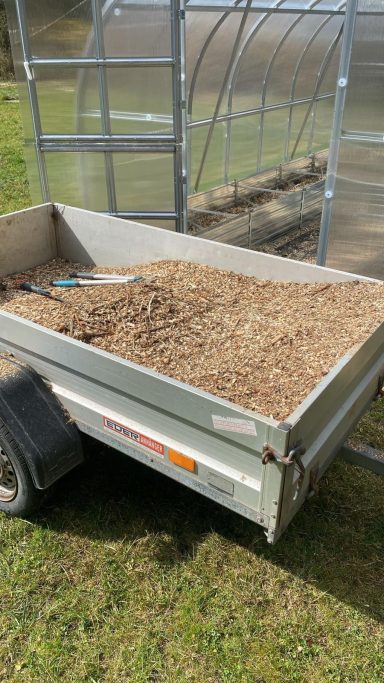 Selbstgemachte Holzhackschnitzel